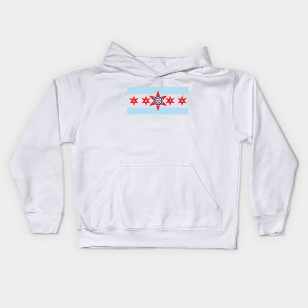 The Updated Chicago Flag Kids Hoodie by quinnquinn